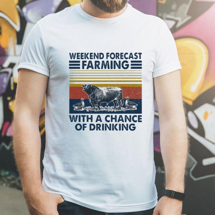 Vintage Weekend Forecast Farming With A Chance Of Drinking shirt 1 Vintage Weekend Forecast Farming With A Chance Of Drinking shirt
