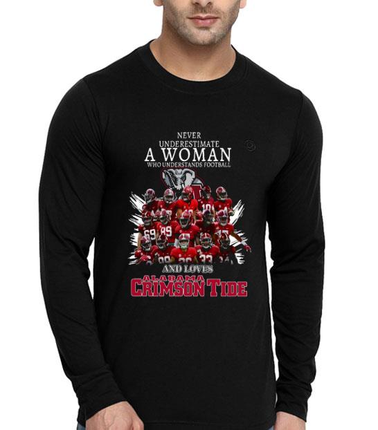 57459e2e never underestimate a woman who understands football and loves alabama crimson tide shirt 4 - Never Underestimate A Woman Who Understands Football And Loves Alabama Crimson Tide Shirt