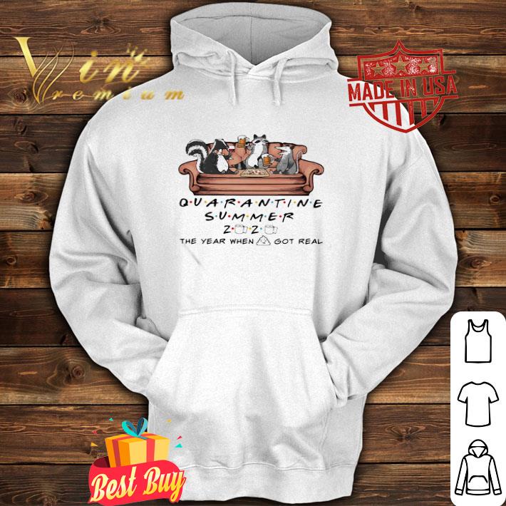 Squirrel Raccoon Possum On Sofa Quarantine Summer 2020 Coronavirus shirt