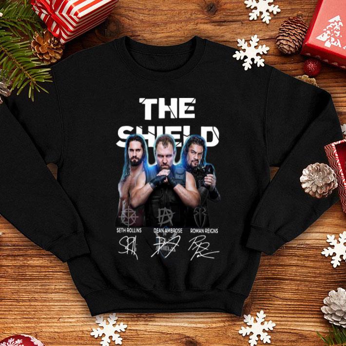 The Shield Seth Rollins Dean Ambrose Roman Reigns Signatures shirt 12 The Shield Seth Rollins Dean Ambrose Roman Reigns Signatures shirt