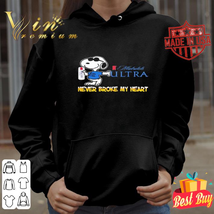 Snoopy Hug Michelob Ultra Beer Never Broke My Heart shirt