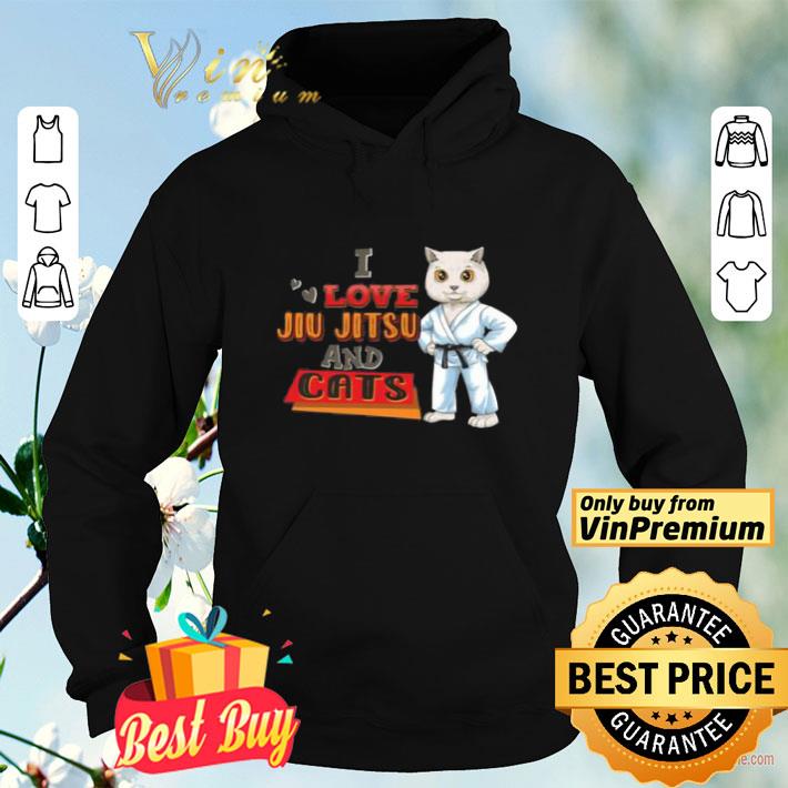 5e15f50c i love jiu jitsu and cats funny shirt 4 - I Love Jiu Jitsu and Cats Funny shirt