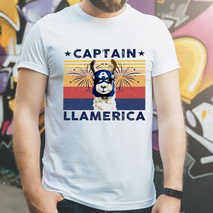 Vintage Captain Llamerica Llama Mashup Captain America shirt