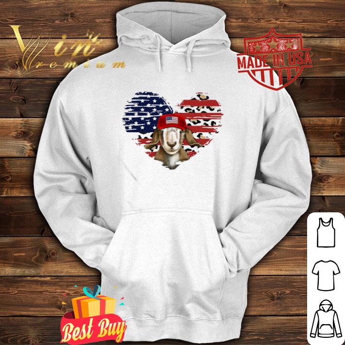 Love Goat Leopard American Flag Heart shirt