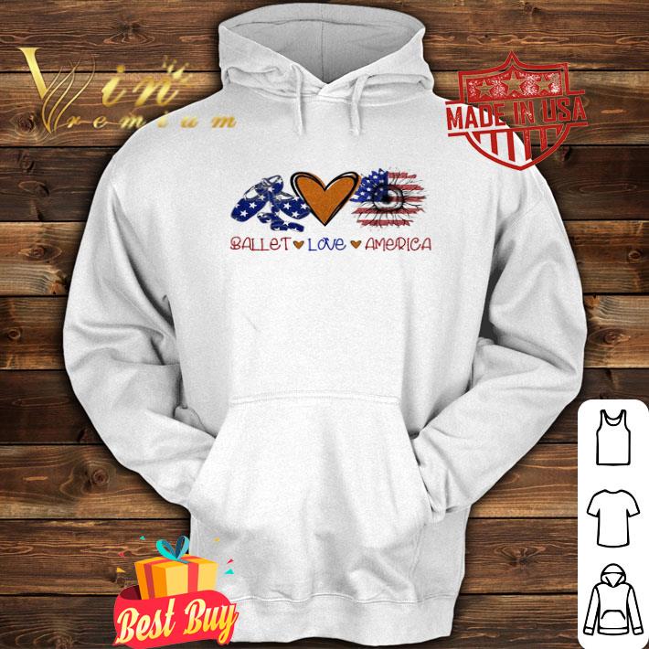 Ballet Love Sunflower American Flag shirt