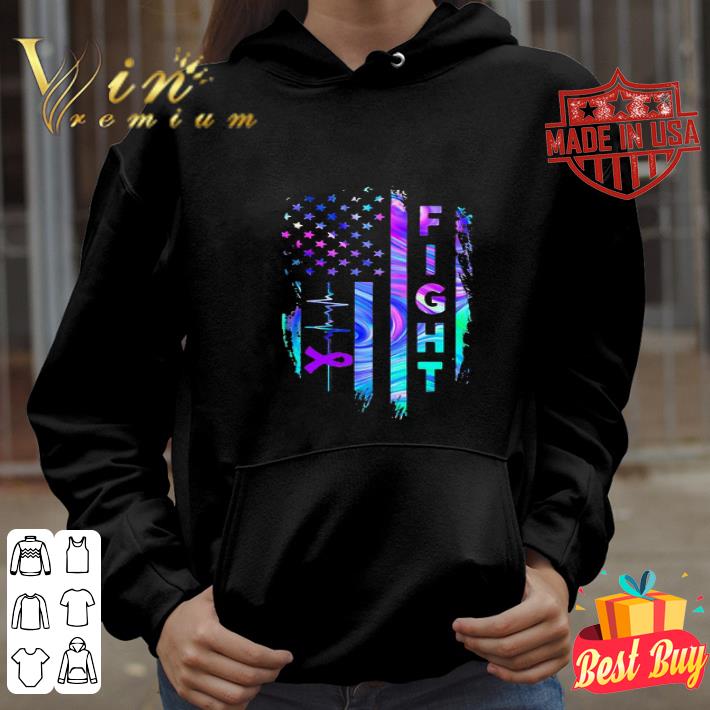 Migraine Awareness Fight American Flag Independence Day shirt