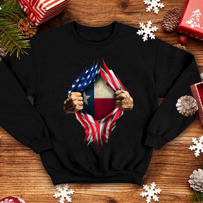 Texas Flag American Flag Blood Inside shirt