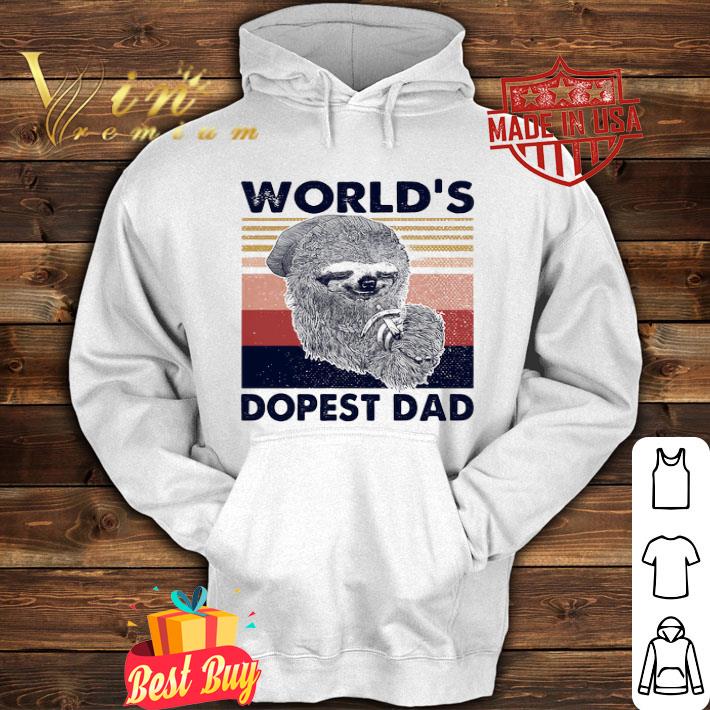 Sloth world’s dopest dad happy father’s day vintage retro shirt