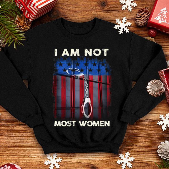 Handcuffs I Am Not Most Women American Flag shirt