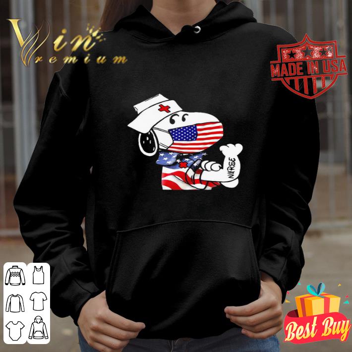 Snoopy Nurse American Flag 4th Of July Coronavirus shirt