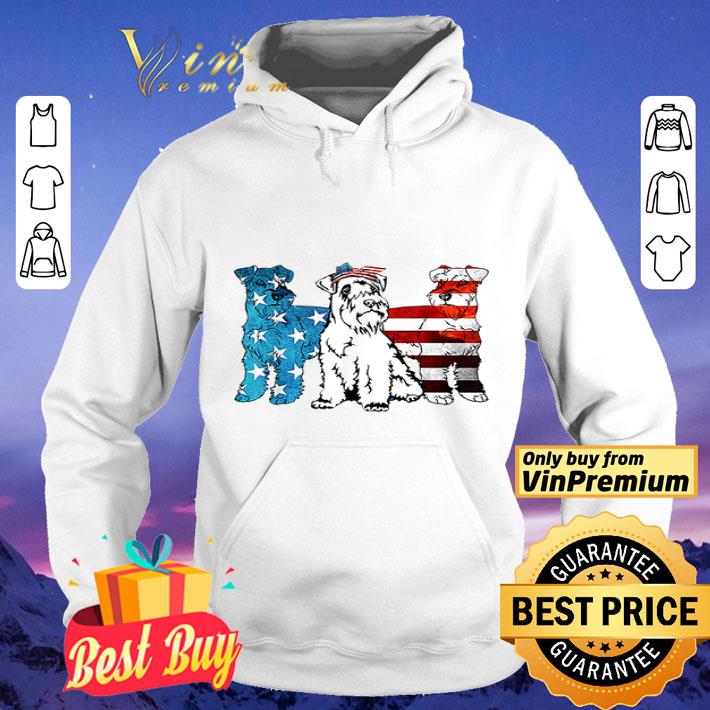 American Miniature Schnauzer Patriotic US Flag 4th Of July shirt