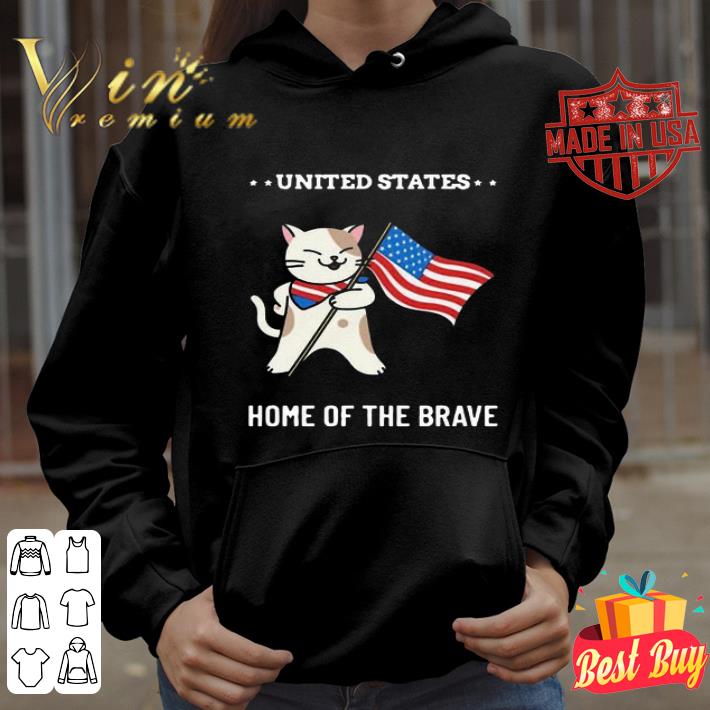 68f0e25d cat hold american flag united states home of the brave shirt 4 - Cat hold American flag United States Home Of The Brave shirt