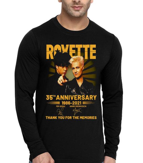 Roxette 35th Anniversary 1986 2021 Thank You For The Memories Signatures Shirt