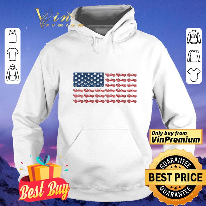 Jeep And Paw Dog American Flag Happy 4th Of July shirt