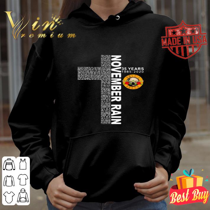 Lyrics November Rain 35 Years 1985-2020 Guns N Roses shirt