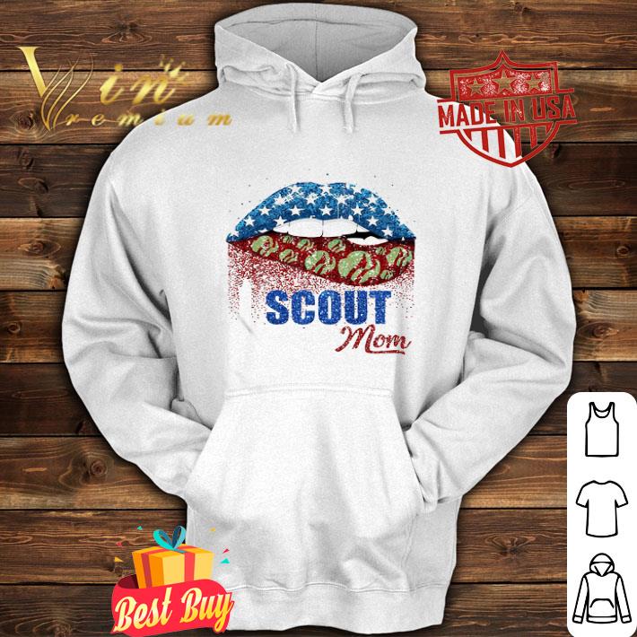 Scout Mom Lips American Flag 4th Of July Independence Day shirt