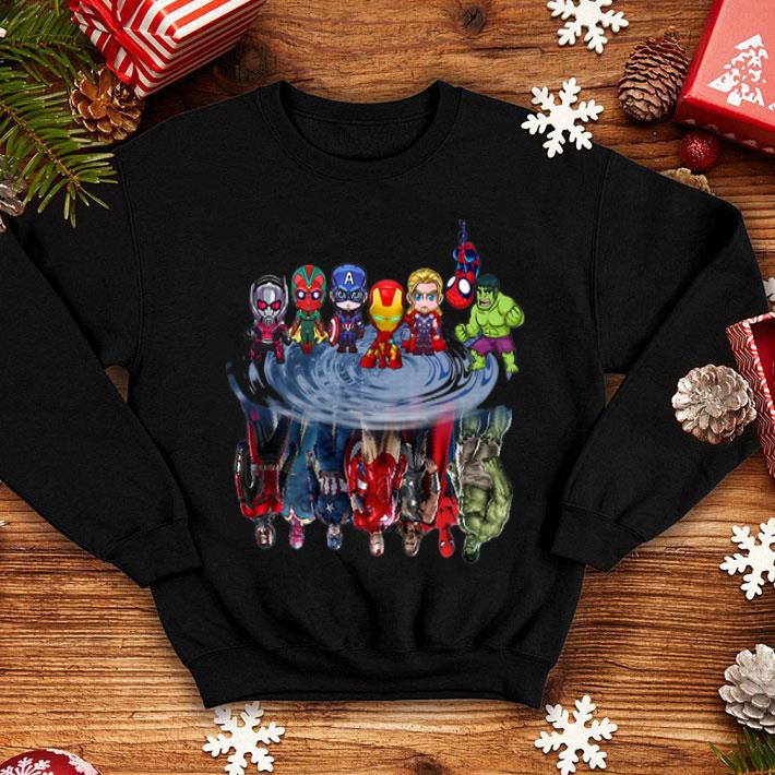 Avengers Iron Man Spider Man Thor Hulk Captain Water Reflection shirt