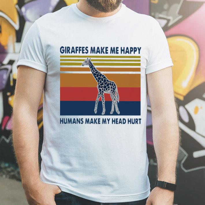 6dc644e8 vintage giraffes make me happy humans make my head hurt shirt 4 - Vintage Giraffes Make Me Happy Humans Make My Head Hurt shirt