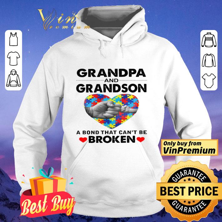 Heart Autism Grandpa And Grandson A Bond That Can't Be Broken shirt