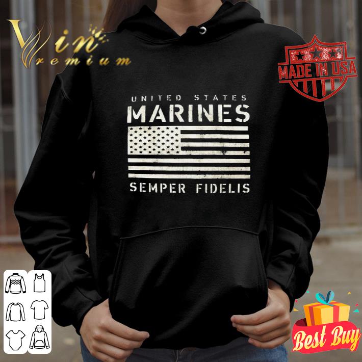 United States Marines Semper Fidelis American Flag shirt