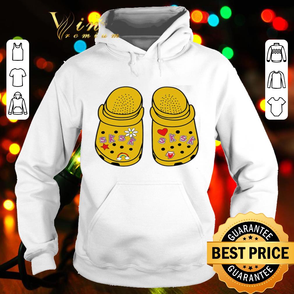 Flower rainbow crocs sksk shirt
