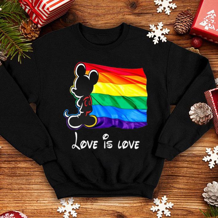 Mickey Mouse Love Is Love LGBT Flag shirt