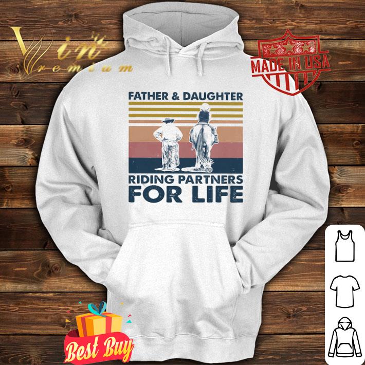Vintage father & daughter riding partners for life father's day shirt