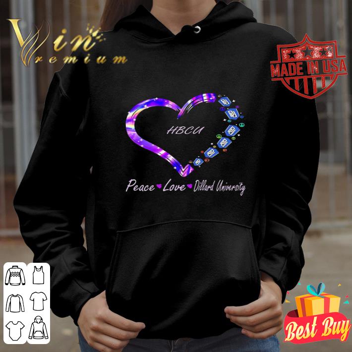 HBCU Peace Love Dillard University Athletics shirt