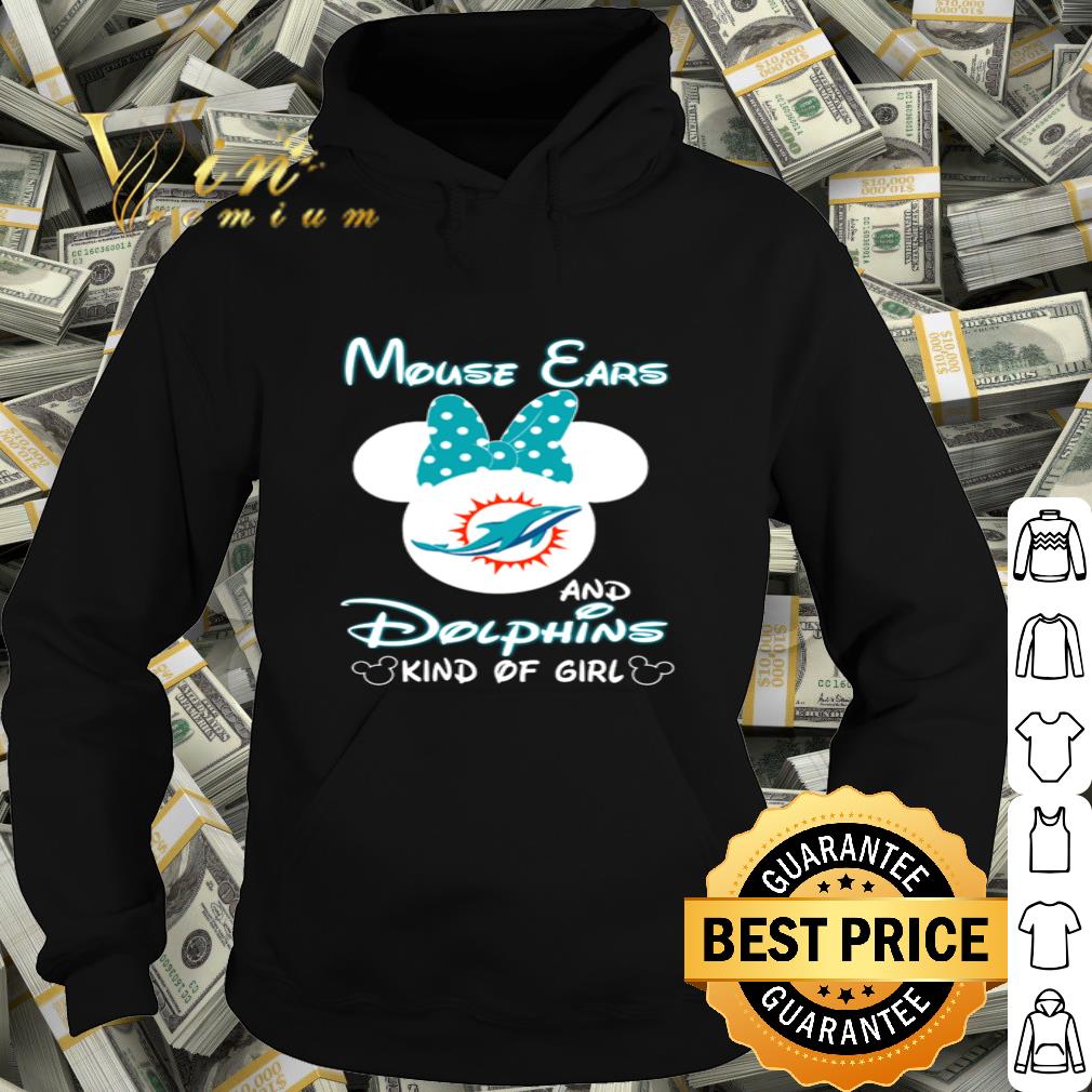 Minnie mouse ears and Miami Dolphins kind of girl shirt