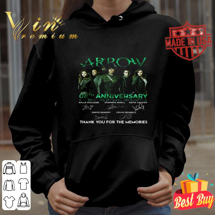 79230b07 arrow 08th anniversary 2012 2020 8 seasons 162 episodes signed shirt 4 - Arrow 08th anniversary 2012-2020 8 seasons 162 episodes signed shirt