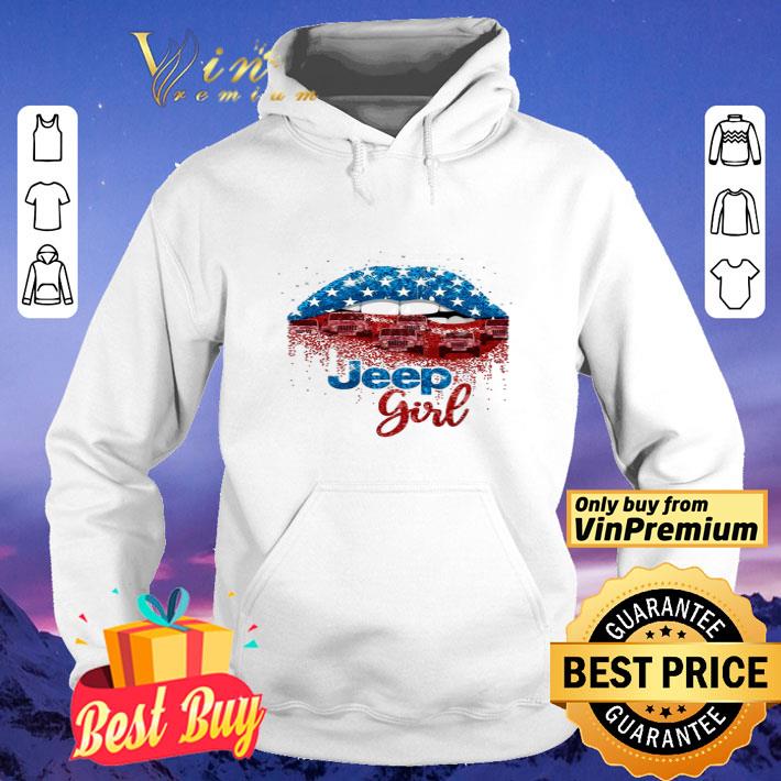 Lips Jeep Girl American Flag Happy 4th Of July shirt