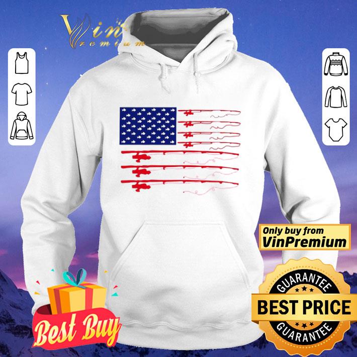 7af04b39 american flag with fishing rods shirt 4 - American flag with Fishing Rods shirt