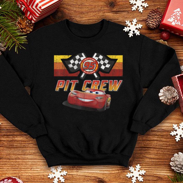 7b52f1bc disney cars mcqueen pit crew red distressed shirt 4 - Disney Cars McQueen Pit Crew Red Distressed Shirt