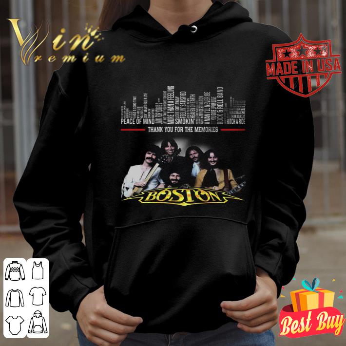 Thank You For The Memories Boston Band Songs shirt