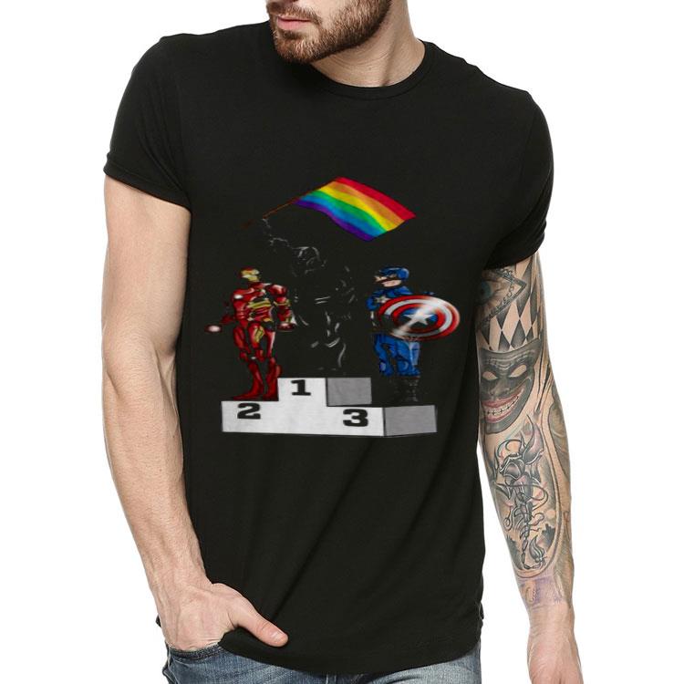 7cdae46c lgbt black panthers olympics iron man and captain america shirt 4 - LGBT Black Panthers Olympics Iron Man And Captain America Shirt