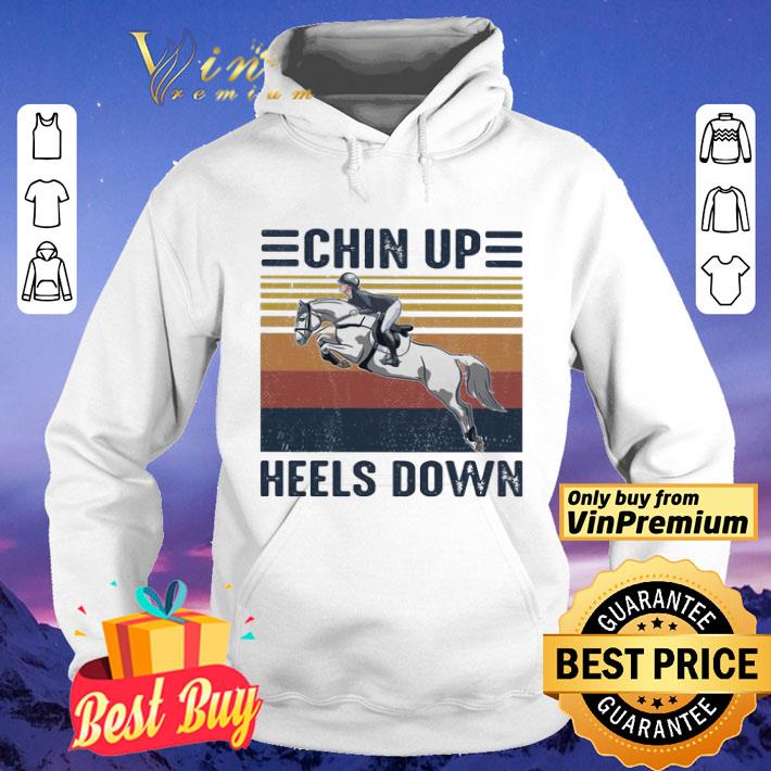 Horses chin up heels down vintage retro shirt