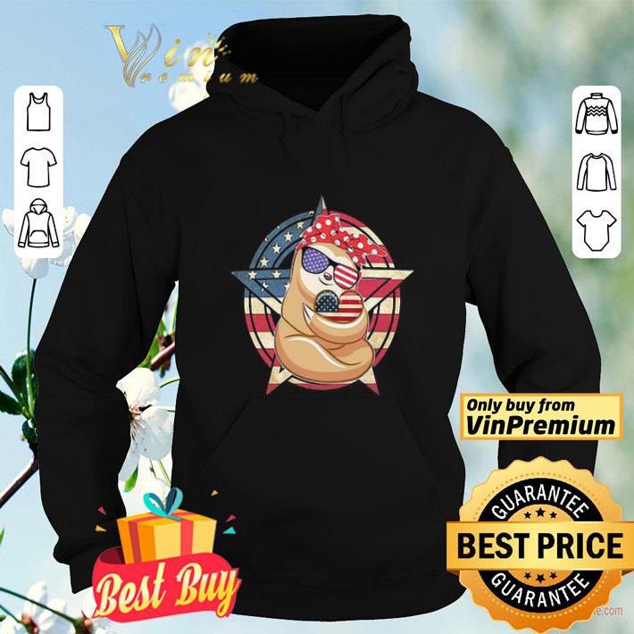 7d49b019 patriotic sloth american flag 4th of july shirt 4 - Patriotic Sloth American flag 4th of july shirt