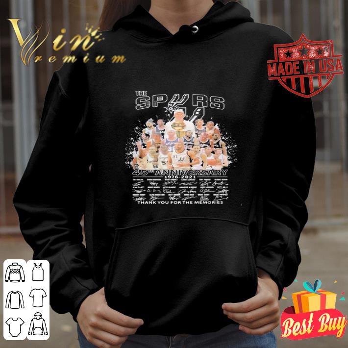 The San Antonio Spurs 45th Anniversary 1976 2021 Signatures shirt