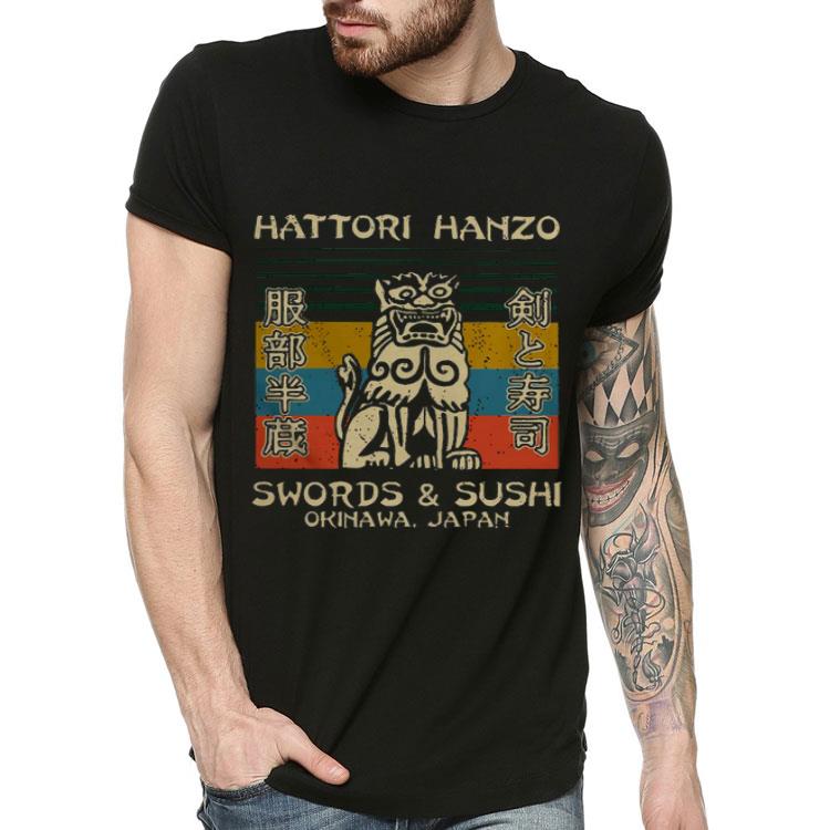 7f8cc455 hattori hanzo swords and sushi okinawa japan vintage retro shirt 4 - Hattori Hanzo Swords and Sushi Okinawa Japan Vintage Retro Shirt