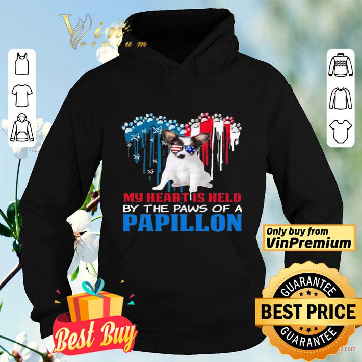 80a1ffcb heart paw america my heart is held by the paws of a papillon shirt 4 - Heart Paw America My Heart Is Held By The Paws Of A Papillon shirt