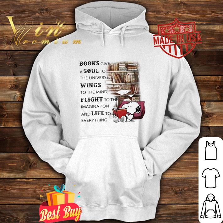 Snoopy Books Give A Soul To The Universe Wings To The Mind Flight shirt