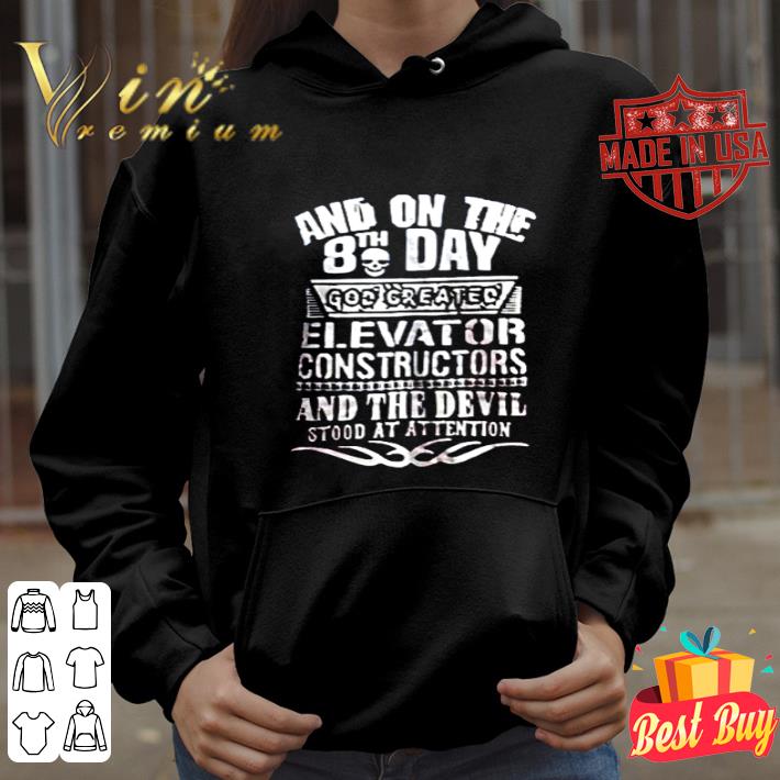 Skull and on the 8th day god created elevator constructors shirt