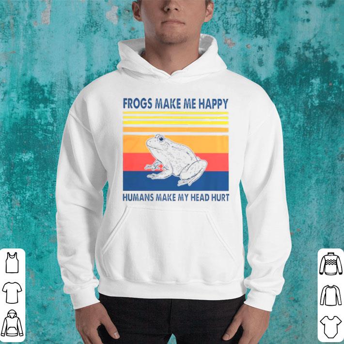 Frogs Make Me Happy Humans Make My Head Hurt Vintage Shirt