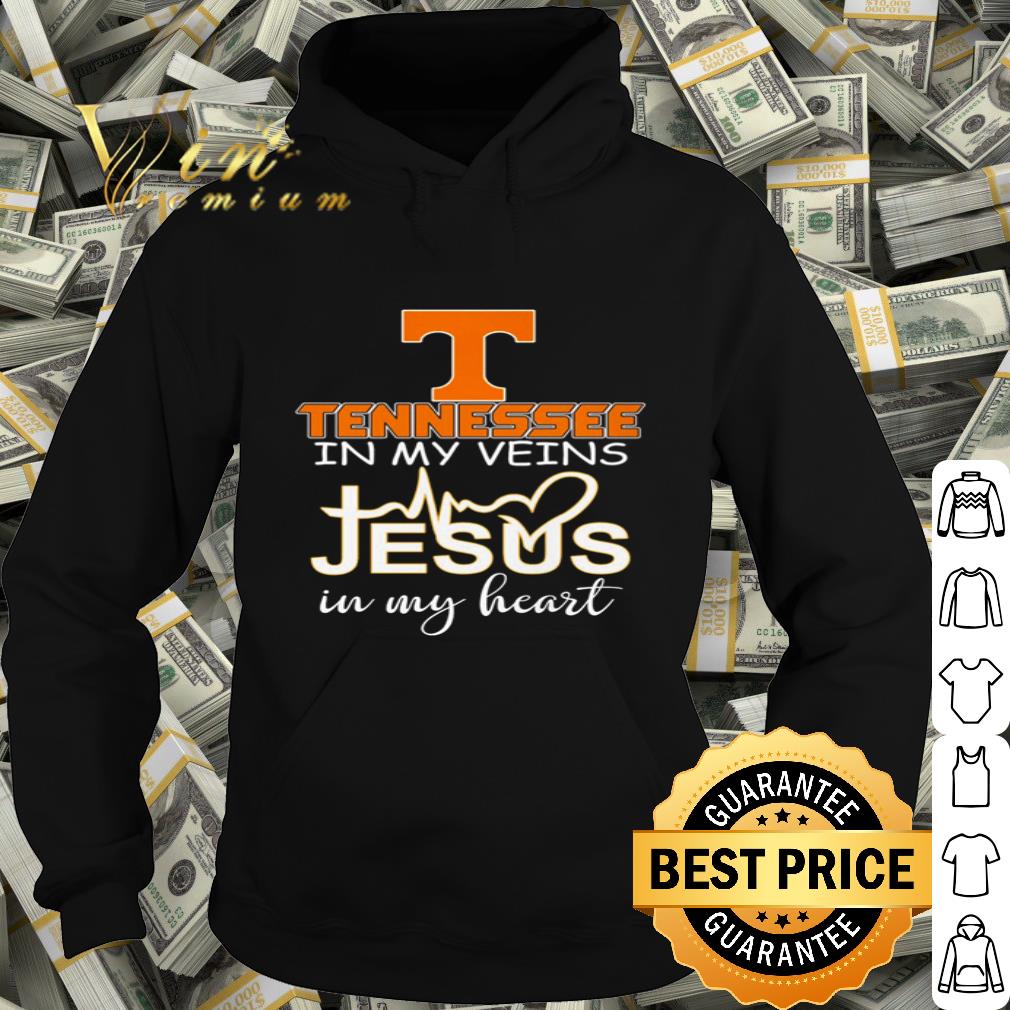 82e6d39e tennessee volunteers in my veins jesus in my heart shirt 4 - Tennessee Volunteers in my veins Jesus in my heart shirt