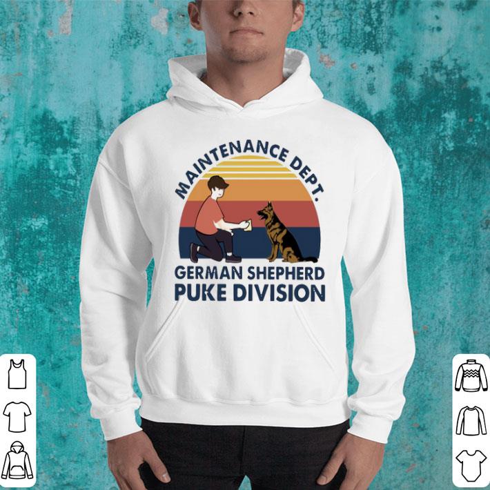 83a34339 maintenance dept german shepherd puke division vintage shirt 4 - Maintenance Dept German Shepherd Puke Division Vintage Shirt