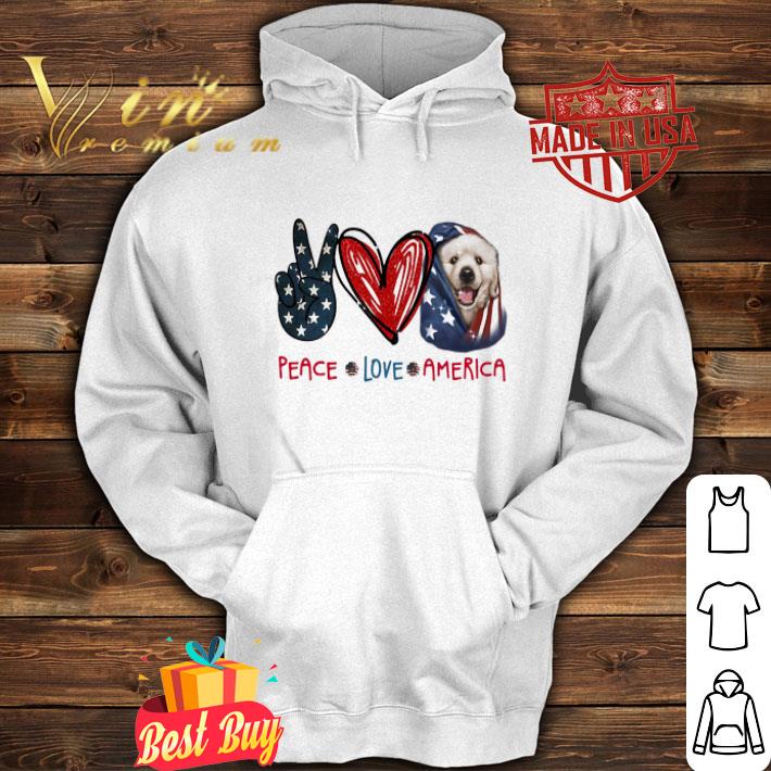 Peace Love America dog shirt
