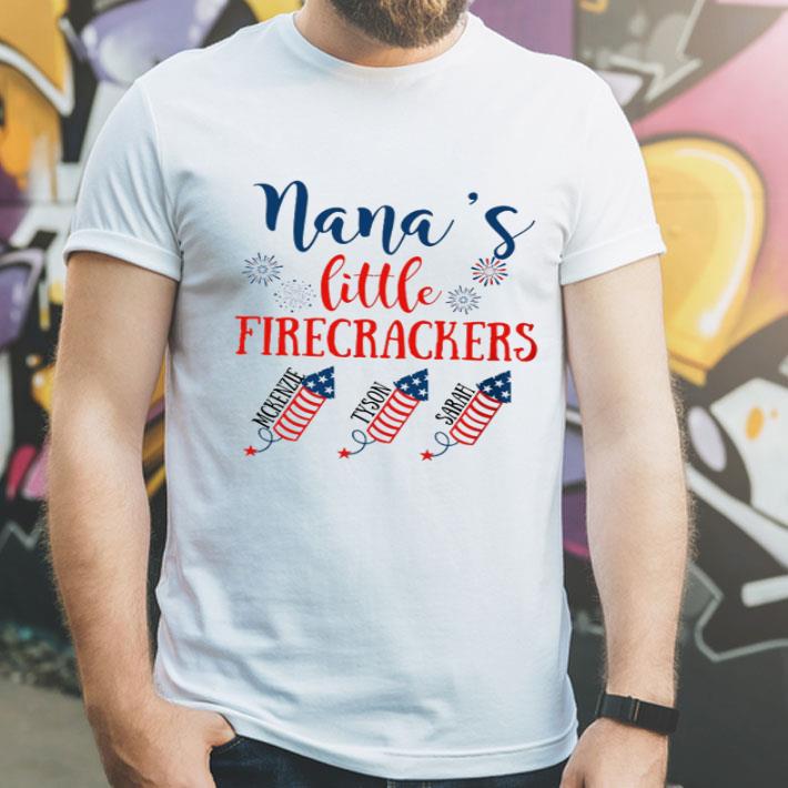 Firework Nana’s Little Firecrackers 4th Of July American Flag shirt