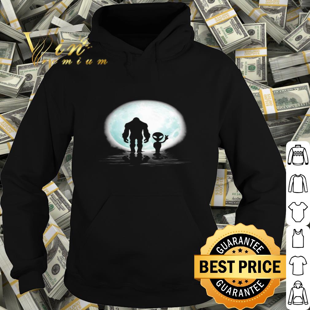 Shadow Bigfoot And Alien Under The Moon shirt