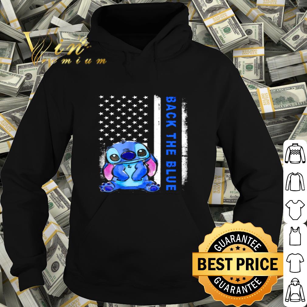 Disney Stitch American Flag Back The Blue Thin Blue Line shirt