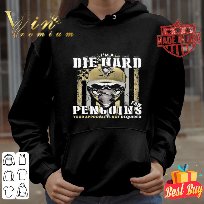 Skull I’m A Die Hard Fan Pittsburgh Penguins And American Flag shirt